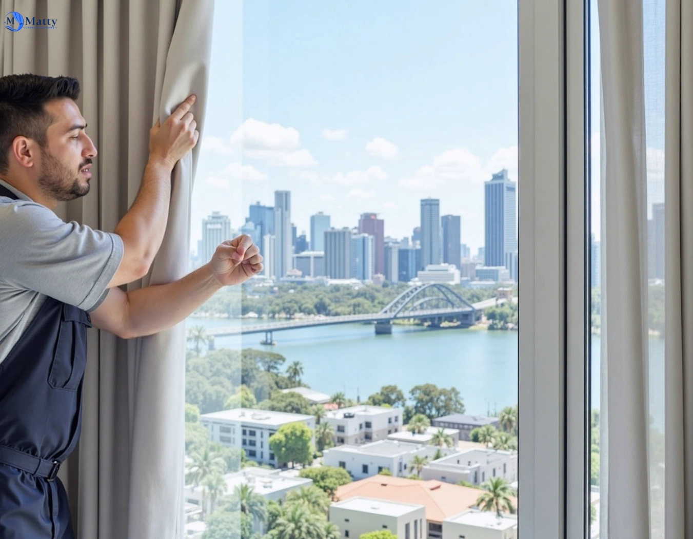 Professional curtain steam cleaning service mudjimba QLD by Matty Curtain Cleaning